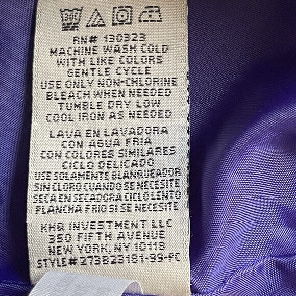 Calvin Klein Puffer Vest Girls 6 Purple Kids Quilted Outdoor Cozy Holiday Party - Picture 6 of 8